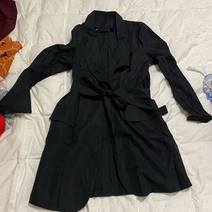 Elegant Black Women's Pea Coat